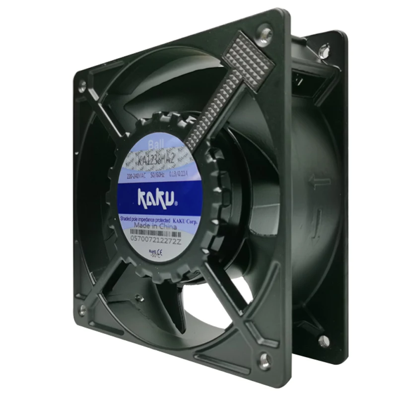 KAKU KA1238HA1 KA1238HA2 AC 110V 220V 120x120x38mm 마그네슘 합금 냉각 팬 IP55 방수 축류 팬 (캐비닛용)