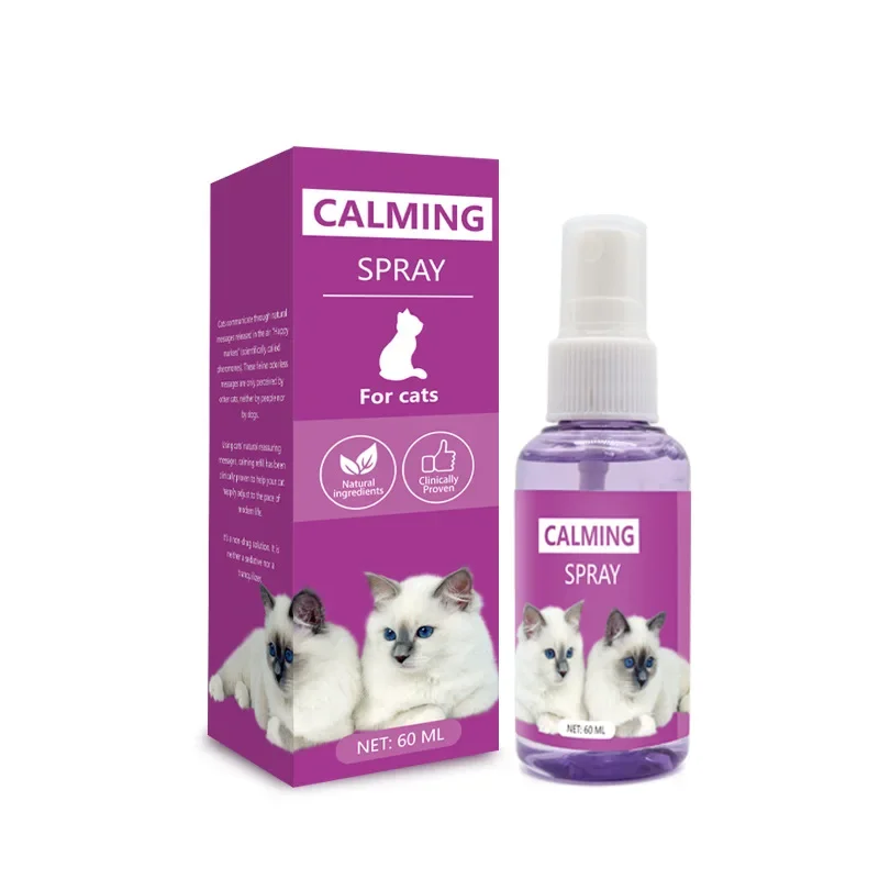 

60ml Calming Spray Feline Anti Stress Pheromone Emotional Soothing FAST AND EFFECTIVE Health Supplies for Cats