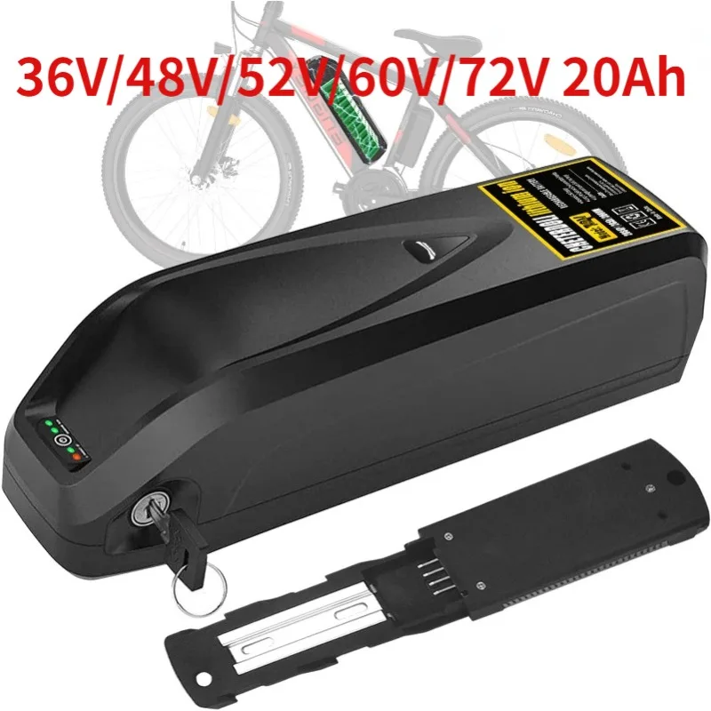 

36V Rechargeable 48V Electric Bike 52v Battery 60V Hailong 72V 10/20Ah Scooter Lithium Battery Pack Free Shipping and Duty-free
