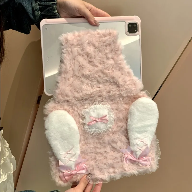 Cute Rabbit Plush Handmade iPad Case