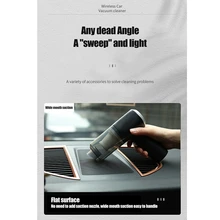  2 In 1 Car Vacuum Cleaner Handheld High-Power Duster Small Type Blower Duster For Home Office Black 