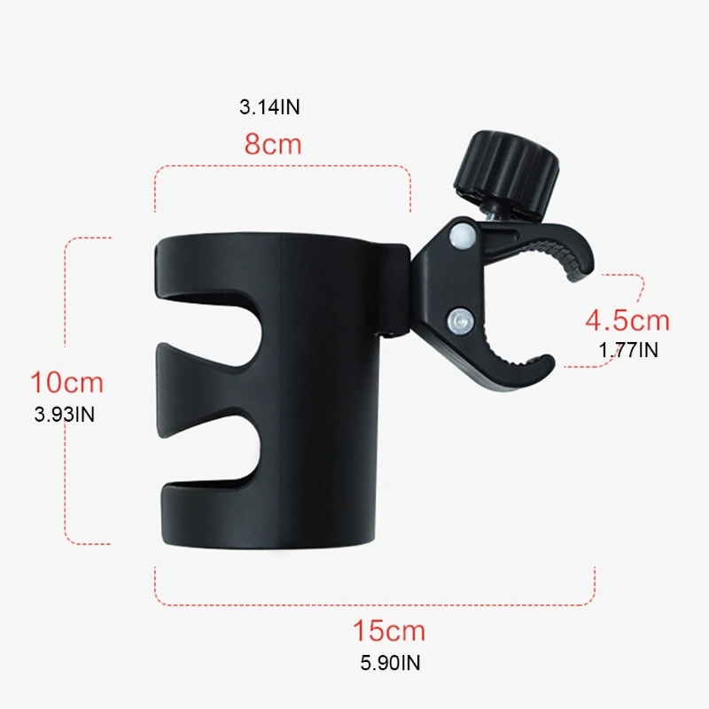 Baby Stroller Cup Holder Universal 360 Rotatable Drink Bottle Rack for Pram Pushchair Wheelchair
