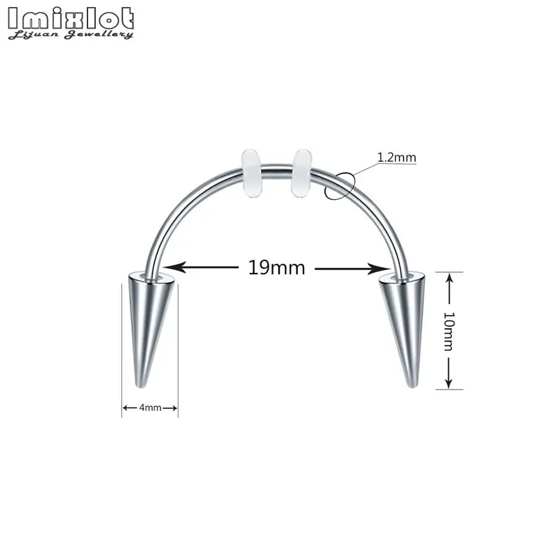 1PC Stainless Steel C Rod Devil Vampire Fangs Tooth Smiley Piercing Punk Labret Ear Piercing Earrings Trend Body Jewelry