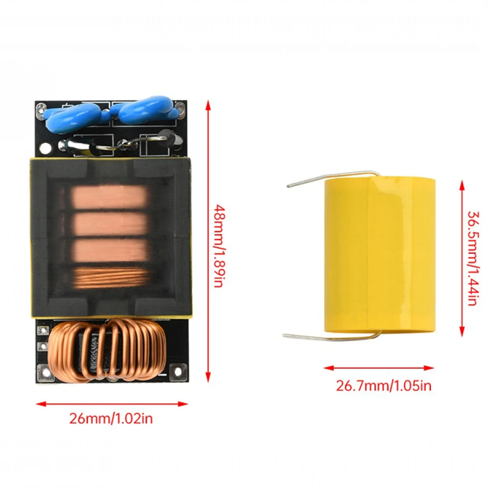 DC3.7V to 4KV High Voltage Plate High Power DIY Electric Circuit Board Large Capacitor Boost Module 60W Max Power Circuit Module
