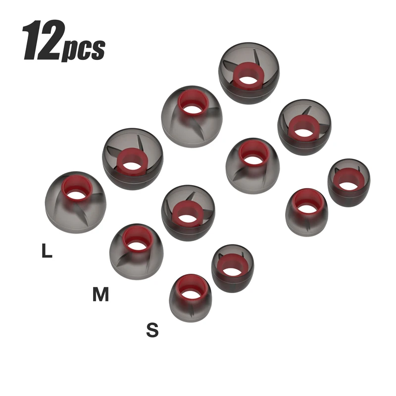 Tennmak Replacement Whirlwind Turbo Eartips Earbuds Silicone Earpads Ear Tips Set & Earphone Carrying Case