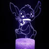 Stitch Lamp 16Colors 3D Night Light with Remote Control Room Decor Valentine's Day Anniversary Birthday Present Christmas Gifts 4