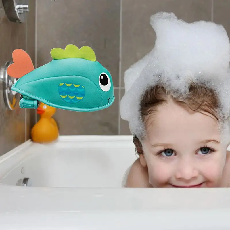 Practical Bathtub Faucet Cover Anti-collision Faucet Protection Cover Fish Design Spout Cover Bathtub Children's Faucet 3