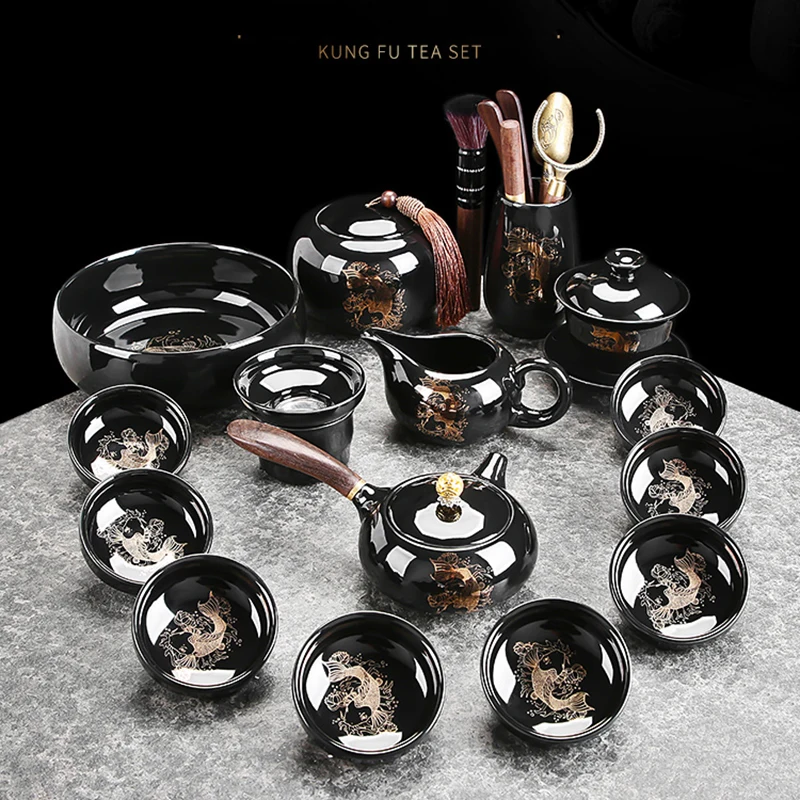 

Infuser Complete Tea Set Chinese Cup Travel Porcelain Tea Set Kung Fu Ceremony Pottery Luxury Taza De Te Tea Accessories WSW35XP