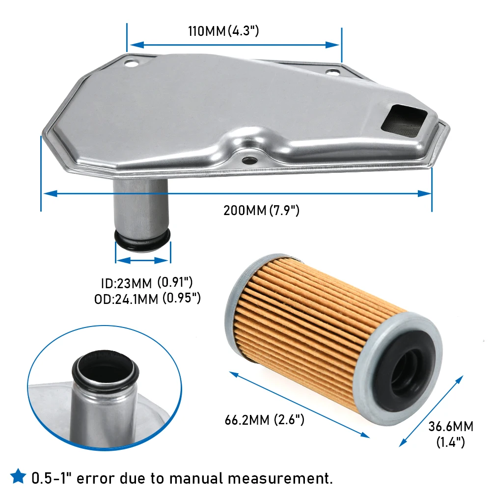 Getriebeölfilter und Wannendichtungssatz für 12–19 Nissan Sentra Versa Note 31728-3JX0A 31728-3JX0B RE0F11A 3172628 X0A – Detail 6