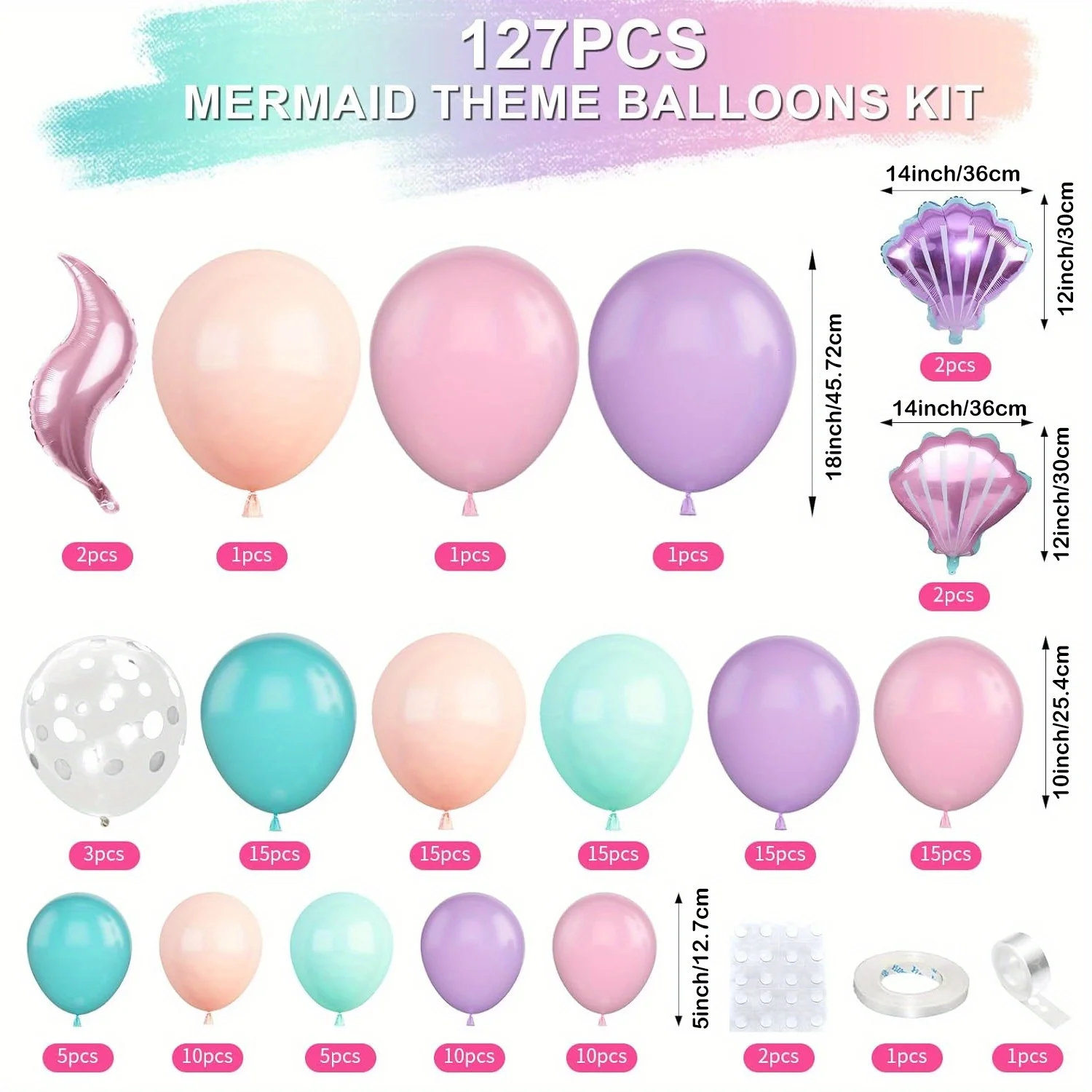 Mermaid Balloon Arch Set 3