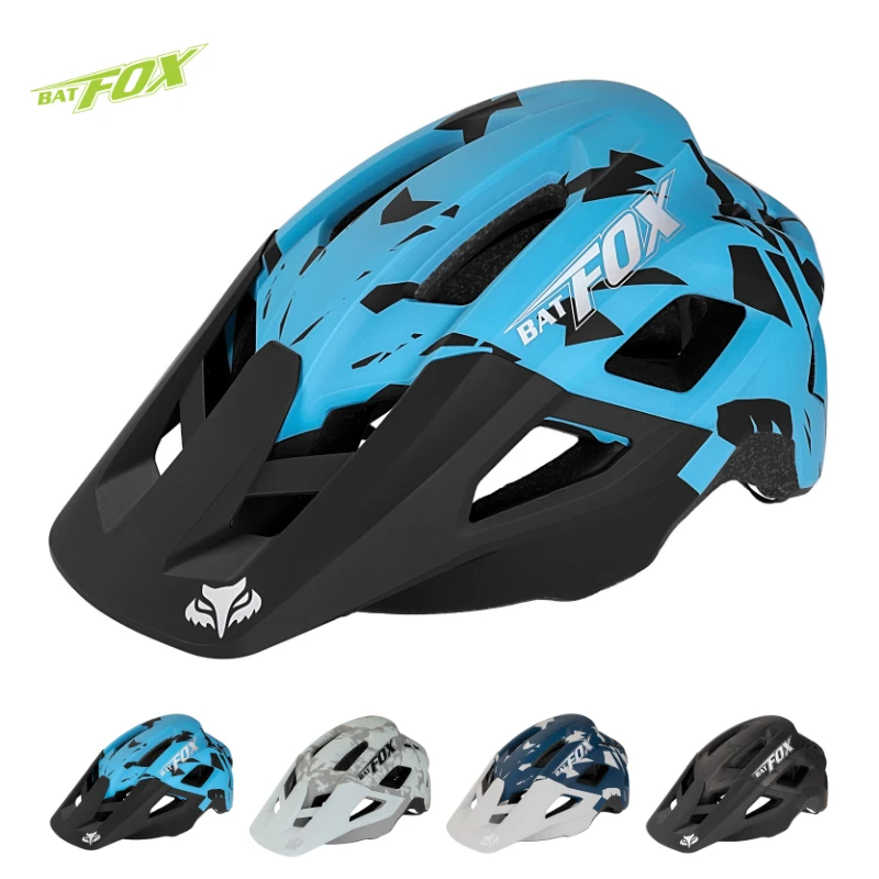 BAT FOX Helmet cycling MTB bicycle helmet integrally-molded Mountain bike visor helmet men women casco bicicleta mtb helmets