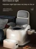 Antirollover Elderly Commode Toilet Chair With Night Lamp Rotatable Armrest Leather Backrest For Mobility And Comfort In Home 5