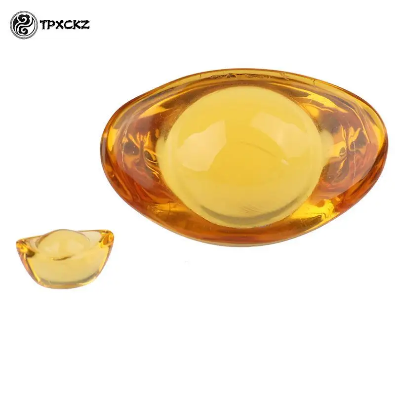 Citrine Yuanbao Feng Shui Decoration Yuan Bao Ingot Lucky Home Blessing Decoration Ornament Holiday Gifts Home 5Pcs ornament crafts miniature figurines resin ornaments miniature ornament resin crafts crystal stone ornament