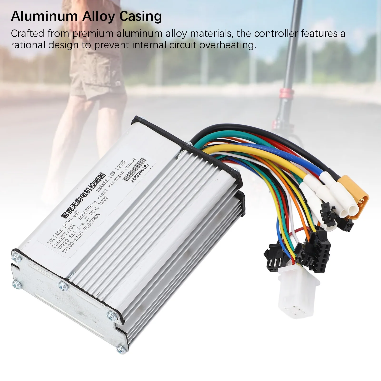High-Performance Aluminum Alloy Brushless Motor Controller for Electric Scooters, 36V/48V, 20A