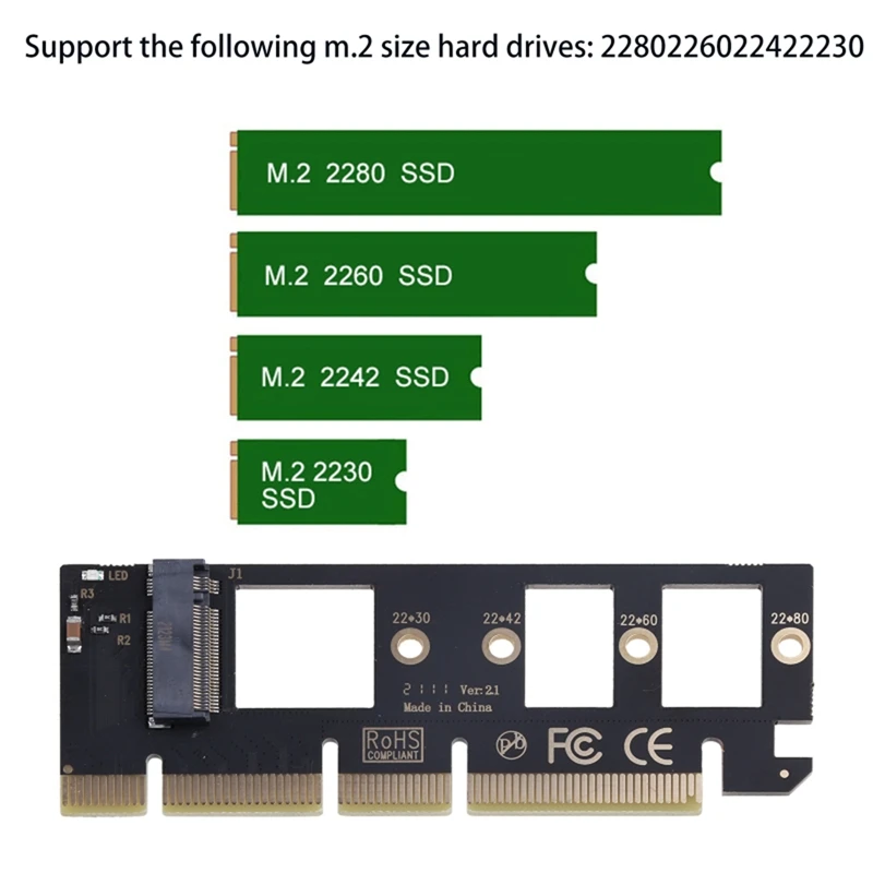 

M.2 Nvme SSD к PCI-E 3,0 X16/X8/X4 Настольный SSD адаптер карта настольный твердотельный накопитель карта расширения
