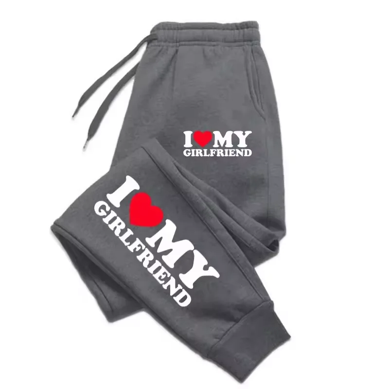 Ich liebe meinen Freund und Freundin, bedruckte Hose, Damen, Herren, Paar, Jogginghose, lockere, lässige, warme Hose, Tasche, Kordelzug, Sportbekleidung – Detail 9