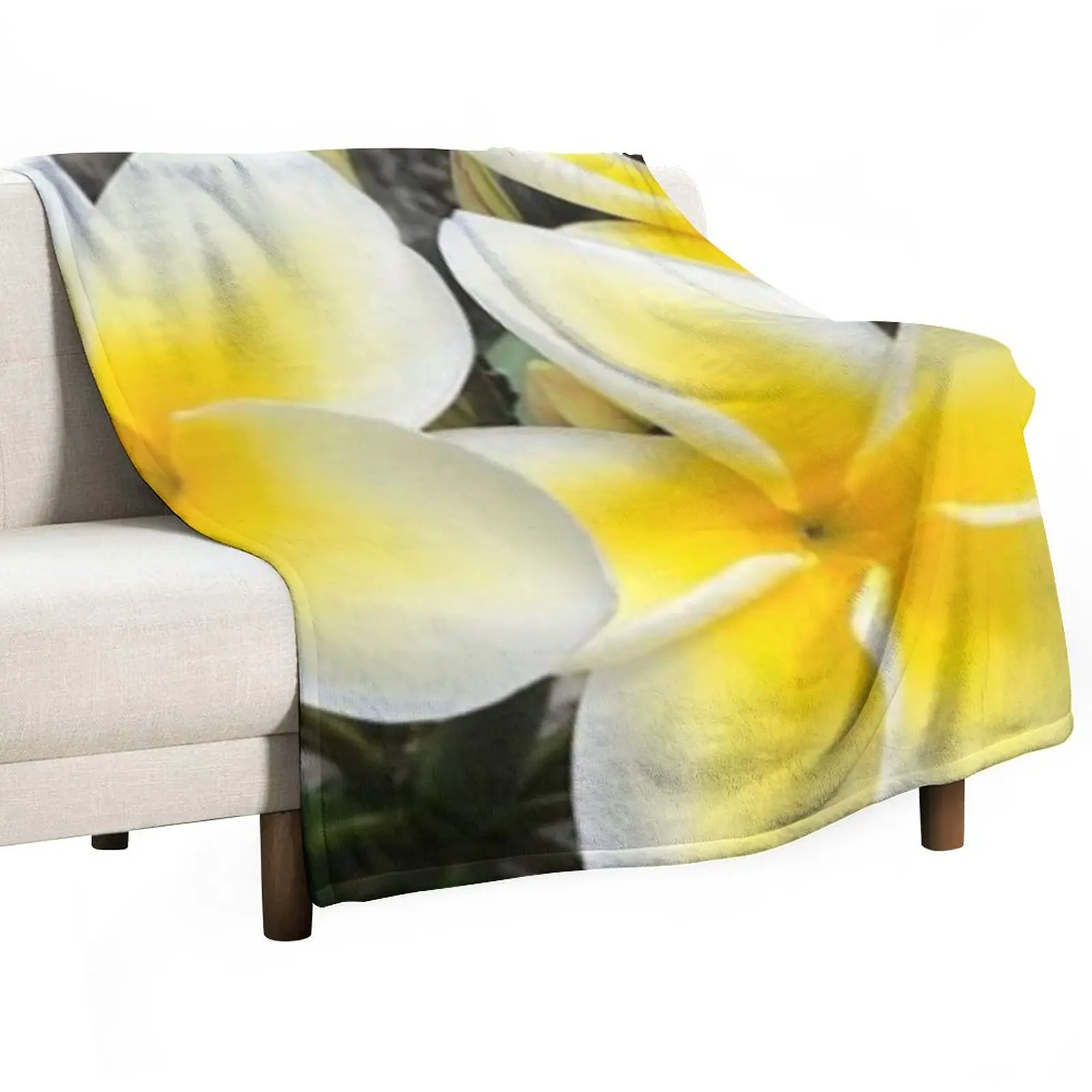 

Plumeria Throw Blanket anime Soft Bed Blankets