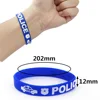 5-50pcs Police Party Favors Rubber Bracelets Goodies Bags Stuffers Stretchable Silicone Wristbands Police Birthday Party Decors 2