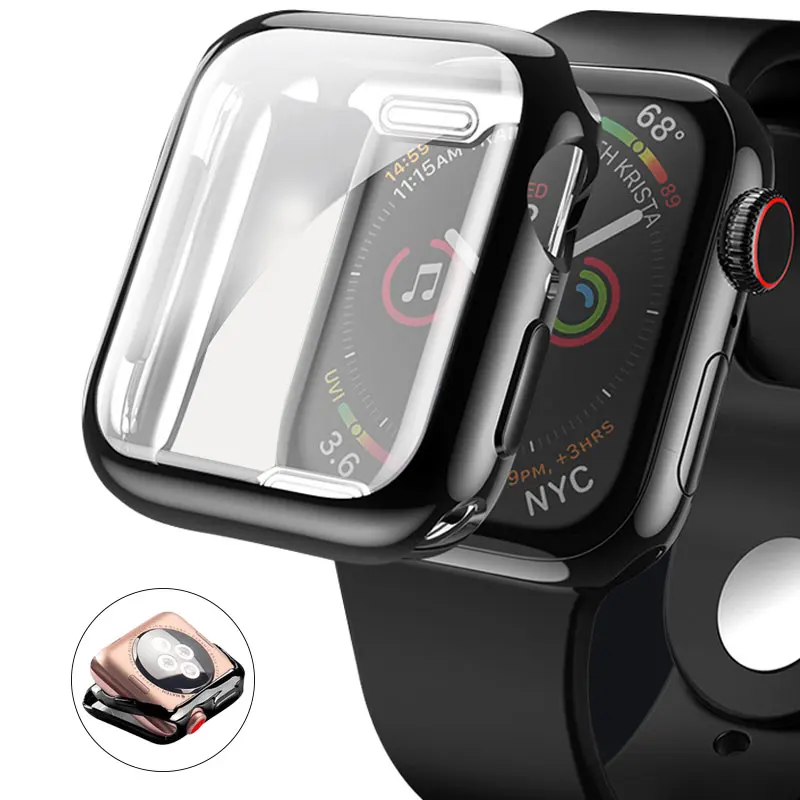 TPU Case for Apple Watch 45mm 41mm 44mm 40mm 42mm 38mm Screen Protector
