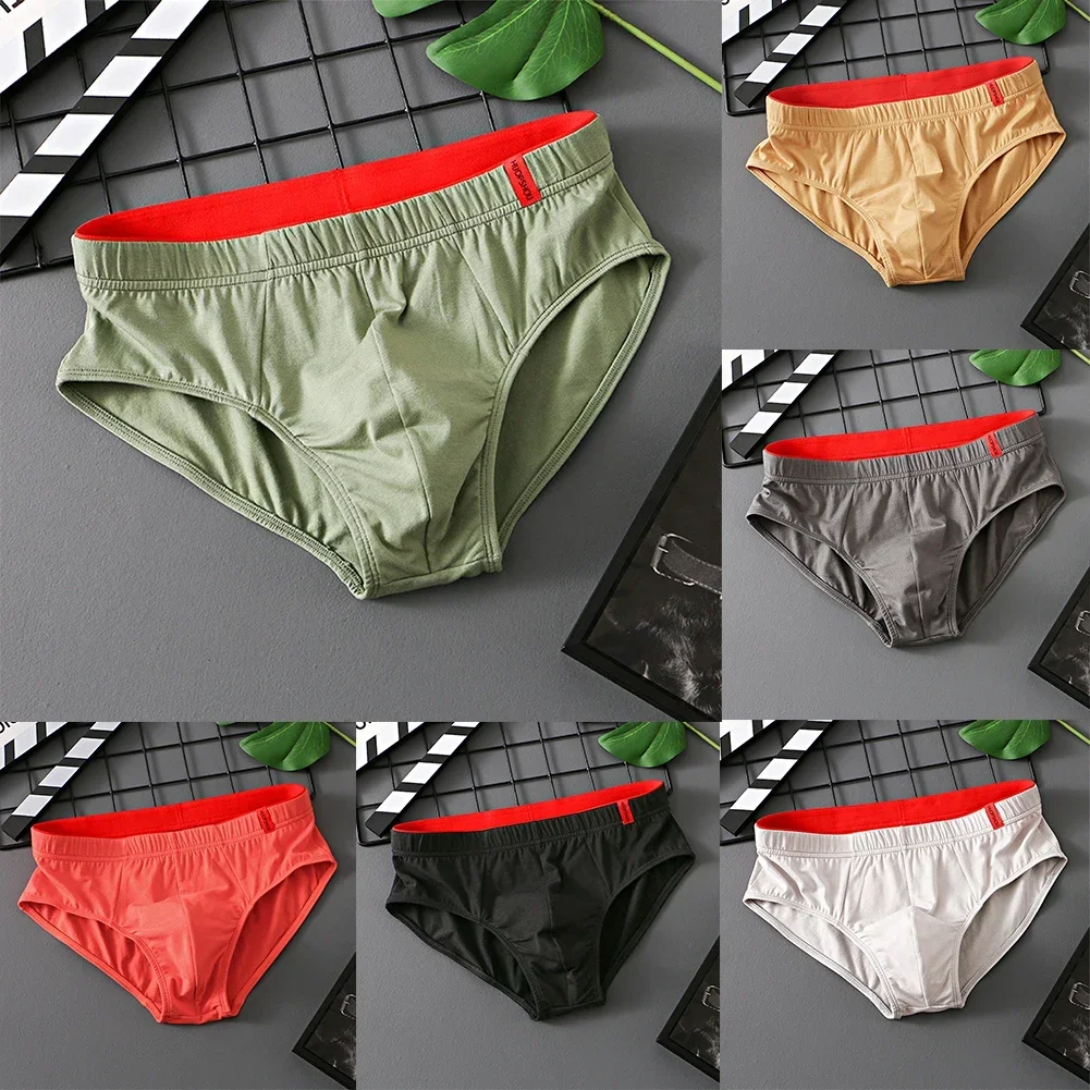 Men Underwear Mens Sexy Underwear Summer Shorts Men's Panties Breathable Elastic Briefs Cotton Low Waist Underpants Solid Soft Swim Trunks