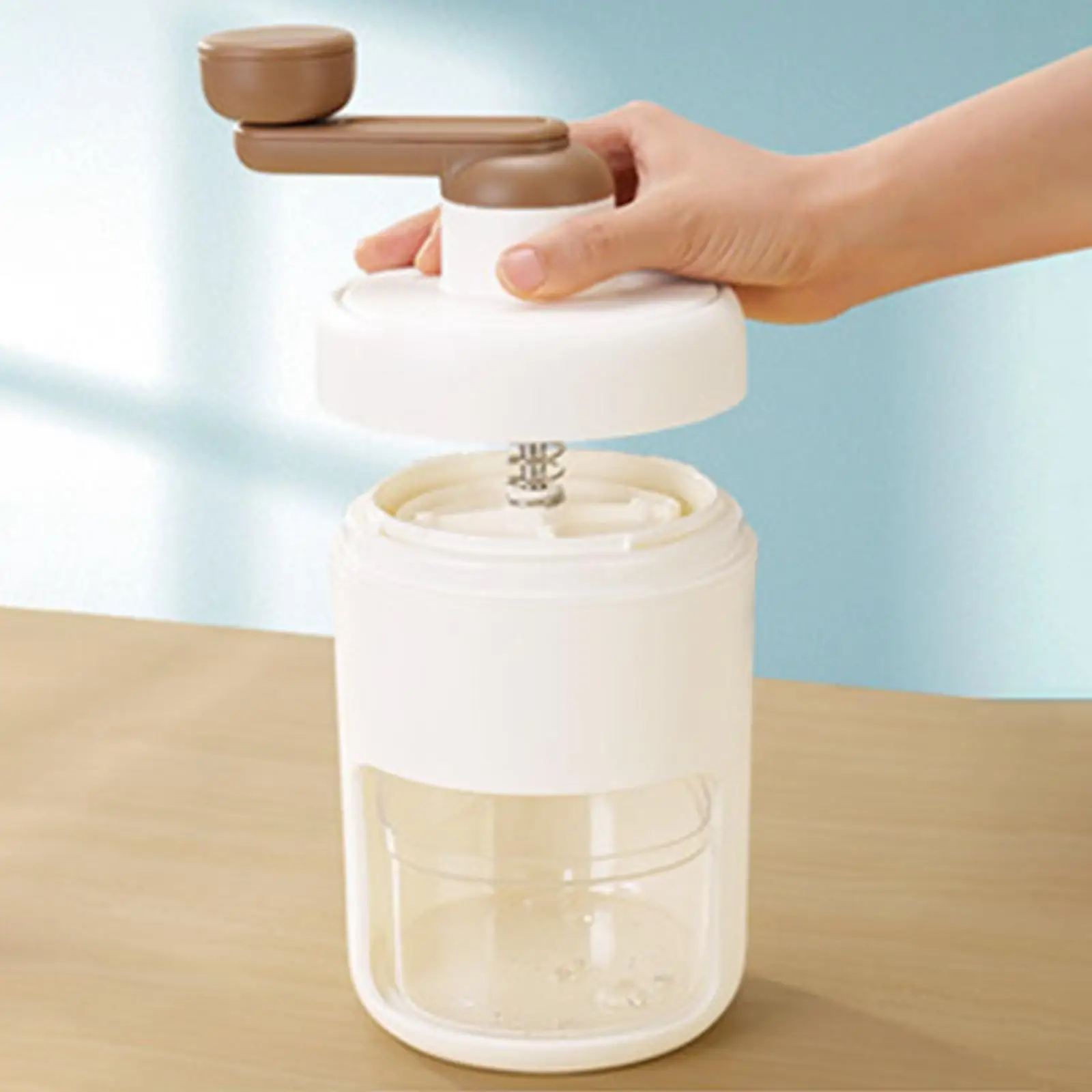 Ice Shaver, Shaved Ice Machine, Hand Crank Breaker Crusher Maker with Stainless for Fast Crushing