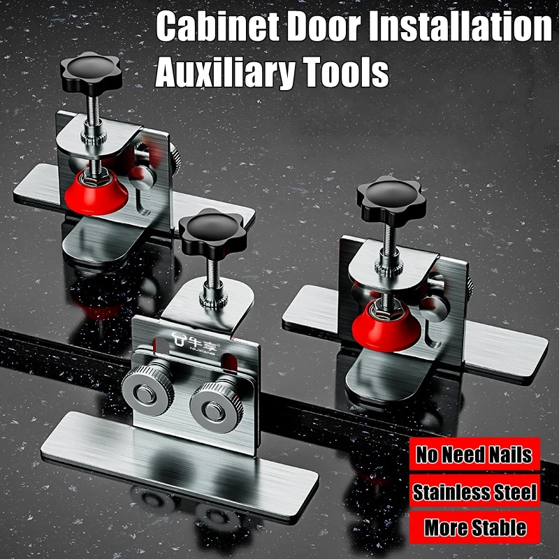 Cabinet Door Installation Tool Stainless Steel Cabinet Frame Fixture Household thumbnail 7