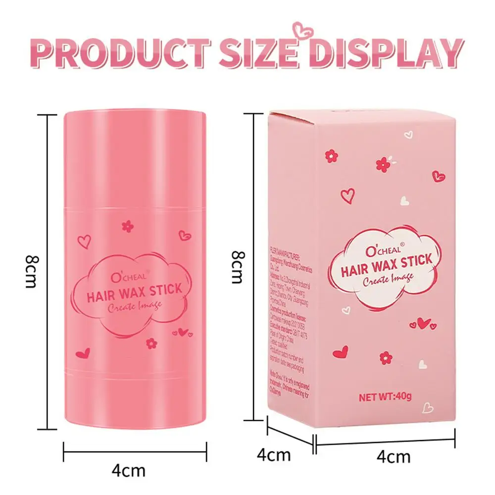 Description Picture 4 of item40g Professional Hair Wax Stick Shattered Hair Finishing Artifact Non-Greasy Styling Hair Loose Cream Broken Gel Smooth Rep T3F9