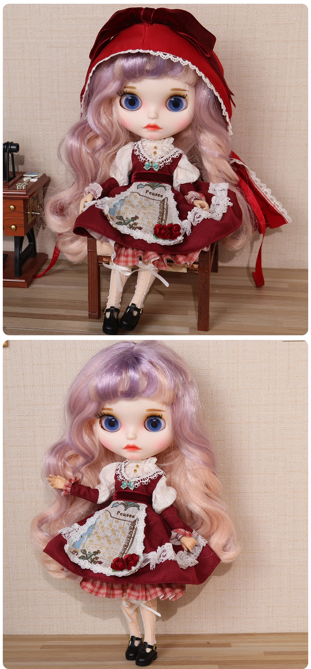 Neo Blythe Doll Halloween Little Red Riding Hood Costume Set 1