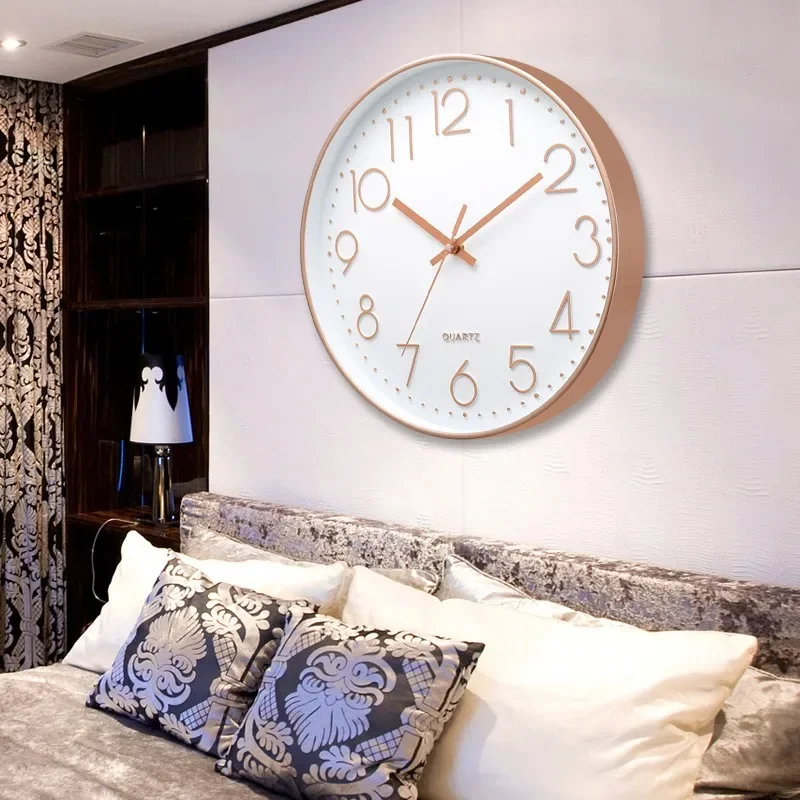 Description Picture 3 of item8 Inch Wall Clock Modern Design Silent Battery Operated Non-Ticking Decorative Clock for Kitchen Bedroom School Office Home Deco