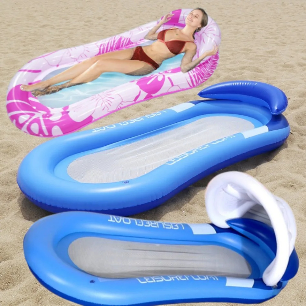 

Inflatable Float Beach Chair PVC Water Recliner New Floating Row for Outdoor Adults Swimming Pool Paddling