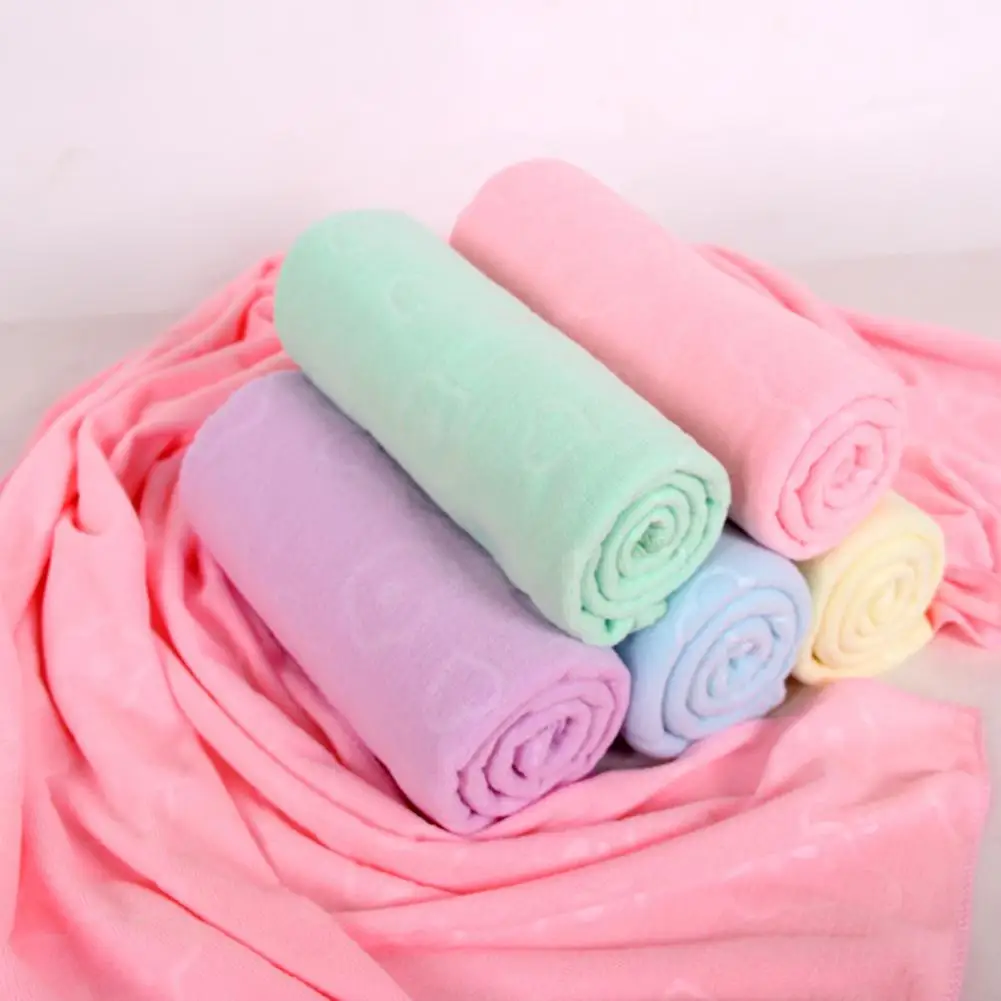 Bath Towel Water Absorption Super Soft Extra Large Superfine Fiber Thickened Quick Dry Washcloth Bath Towel Bathroom Supplies