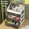 Portable Makeup Organizer with Lipstick Holder - Plastic Storage Box for Cosmetics & Office Supplies (Large Capacity, Stackable) 4