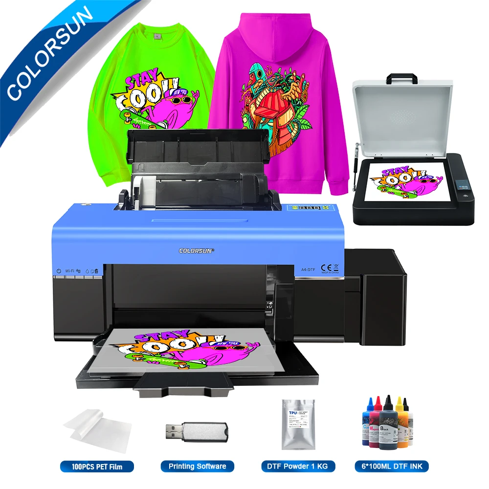 Colorsun-impresora A4 DTF para camisetas, máquina de impresión t-shrit, para  Epson L805, A4 dtf - AliExpress