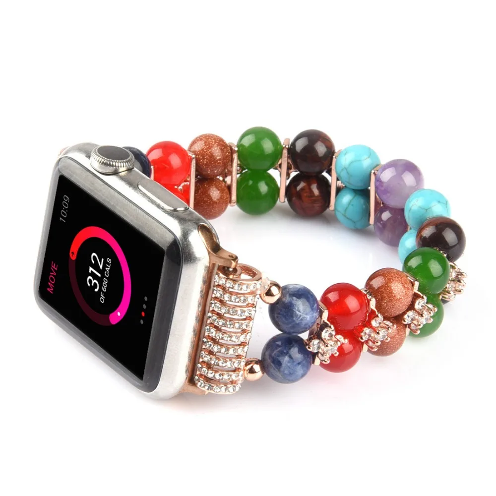 Jewelry Strap for Apple Watch Band 44mm 40mm 45mm 41mm 49mm 42mm 38mm Elastic Bracelet iWatch Series Ultra 9 8 7 6 5 4 3 SE Band