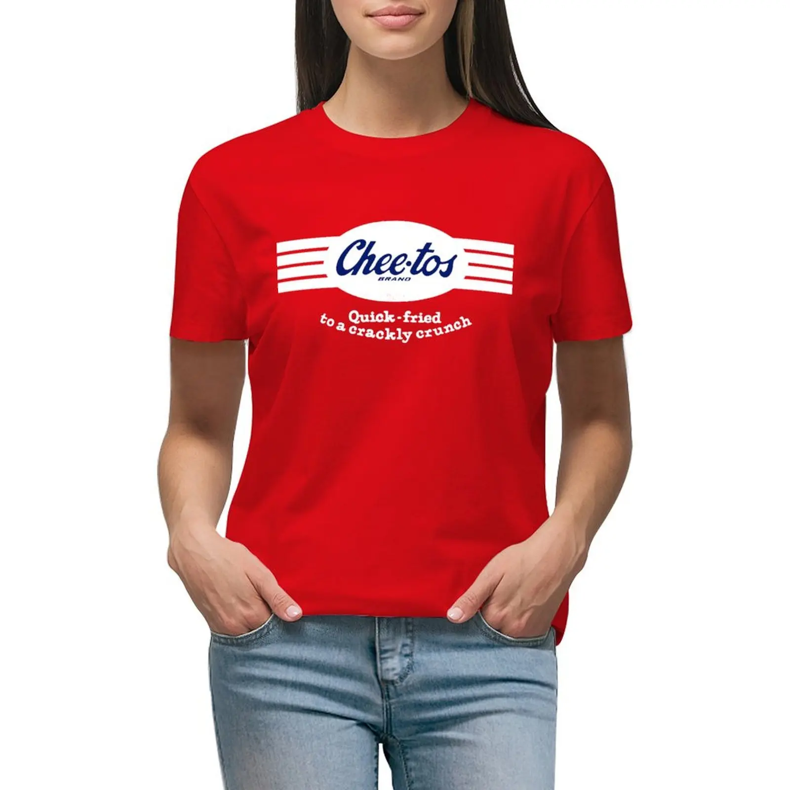 T-Shirt Cheetos Plus Size Top Oversize Abbigliamento Vintage Magliette Ritagliate Per Le Donne