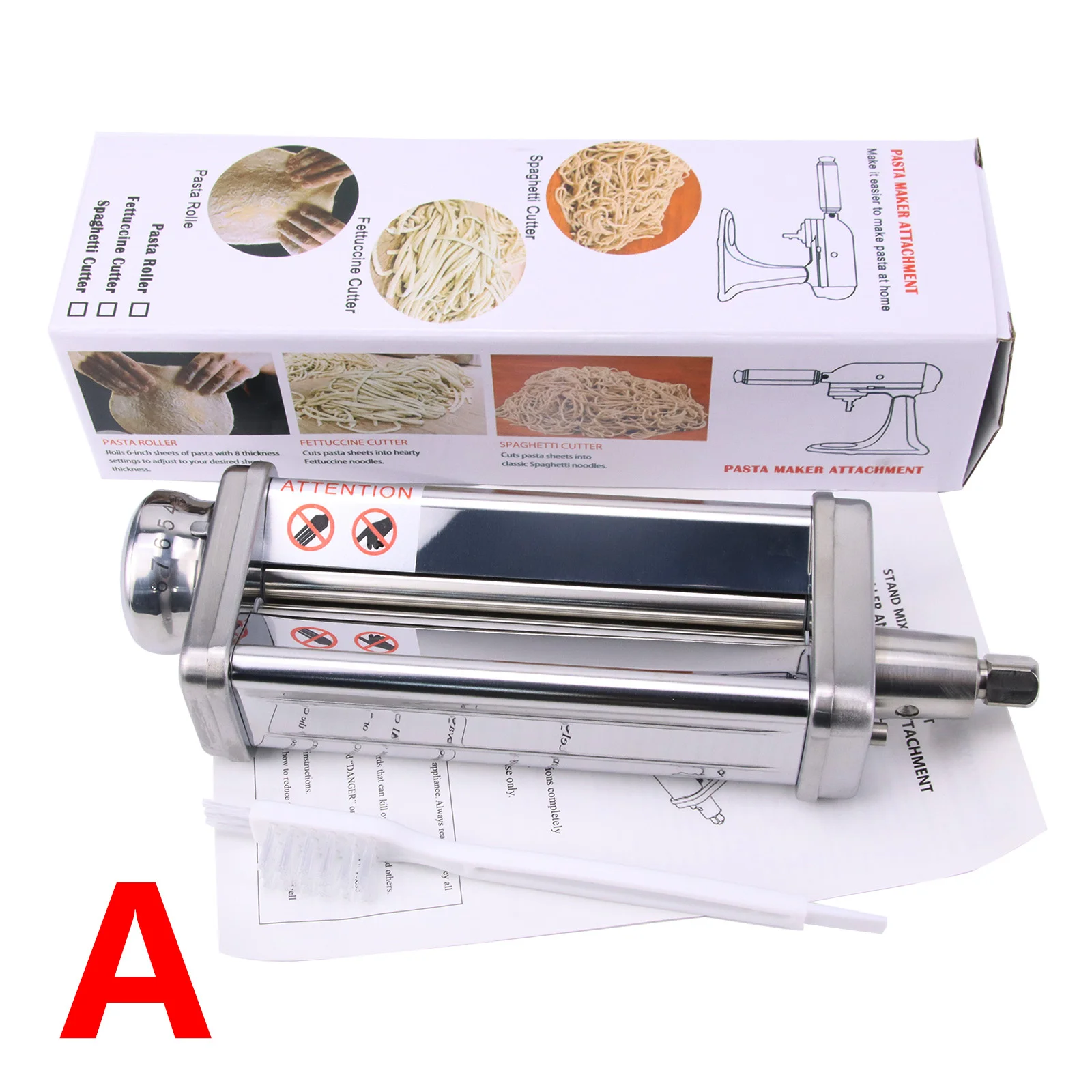 3 in 1 Stainless Steel Pasta Maker Attachment for Kitchenaid Stand Mixers,  Pasta Sheet Roller,Spaghetti Cutter,Fettuccine Cutter - AliExpress