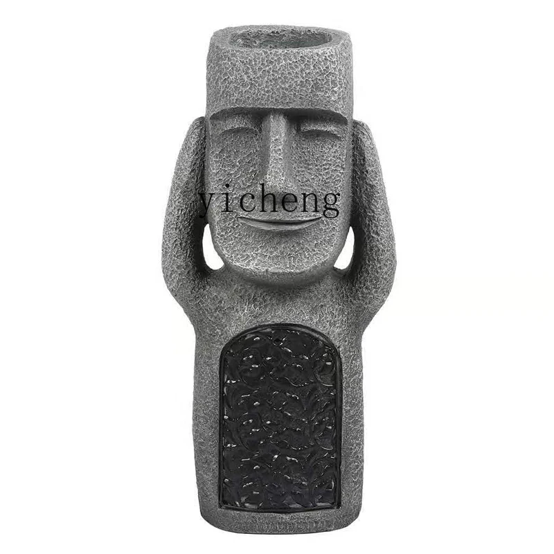 

XL Ornaments Resin Easter Flower Pot Crafts Stone Portrait Decorations