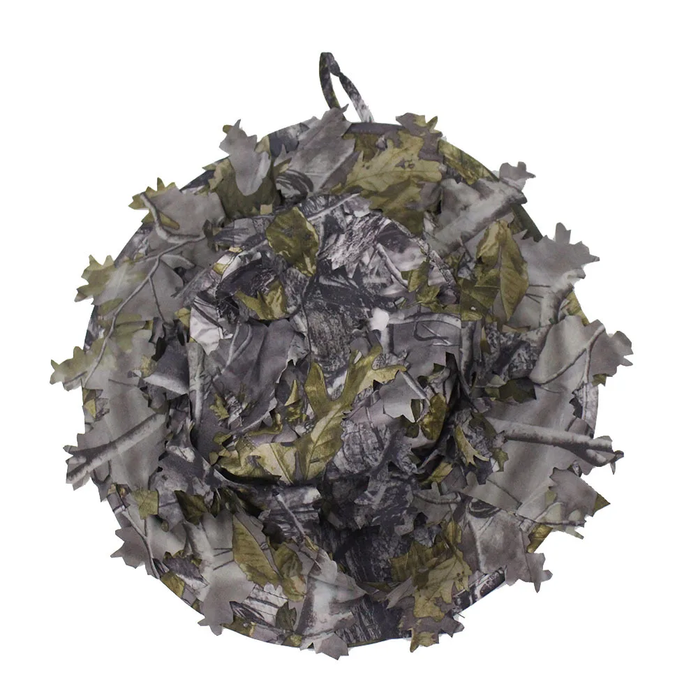 3D Camouflage Hat Real Tree Leaf Hunting Camo Cap Boonie Hats for Outdoor Shooting Combat Fishing Panama Cap Camping tourism