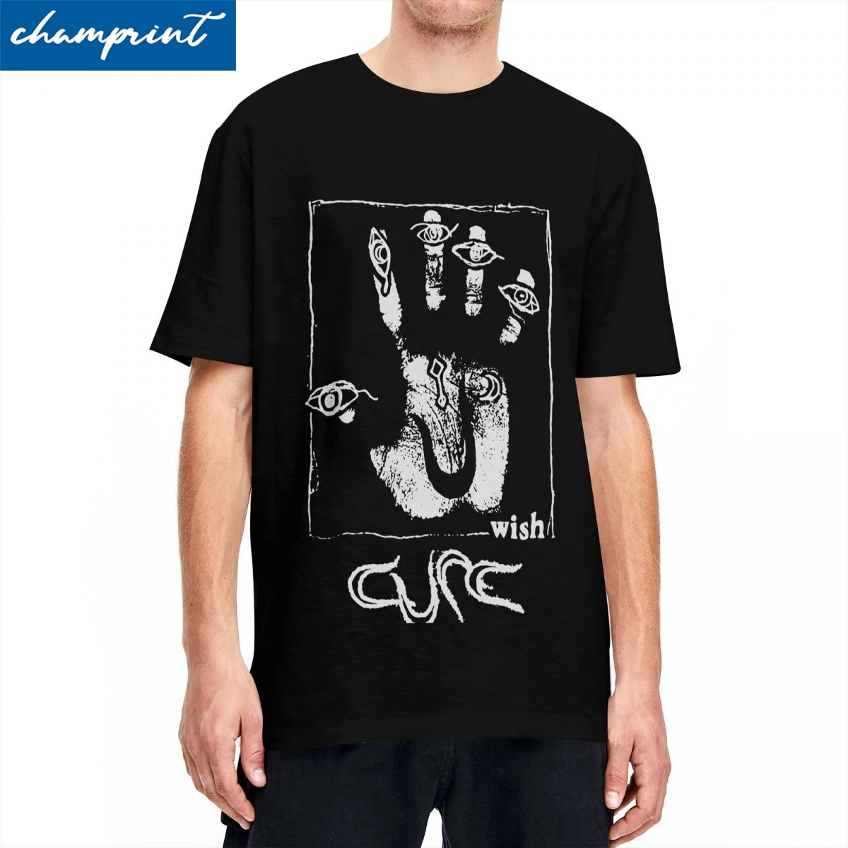 

Casual The Big Hand Tshirts Men Cotton Short Sleeve The Cure Round Neck Tops