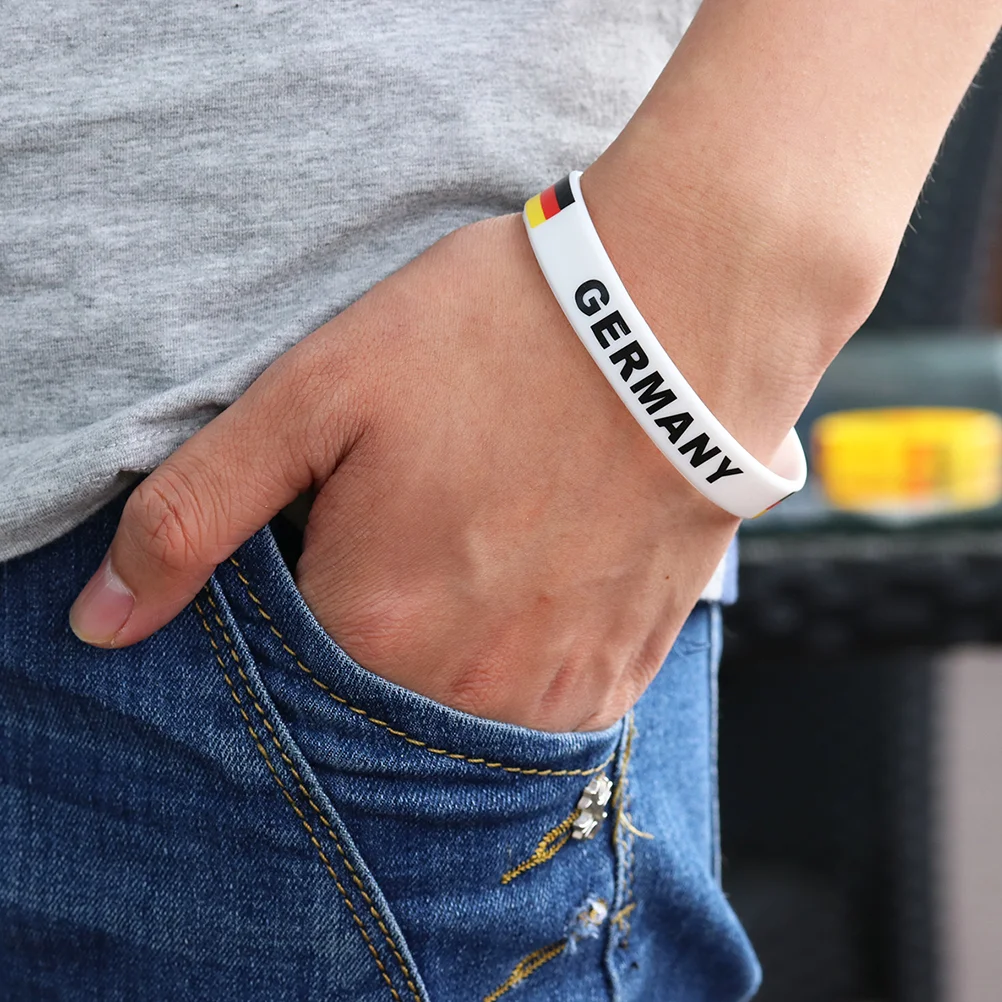 

Silicone Wristband Country Flag Decorative Printed Bracelet Wristbands Friendship Bracelets