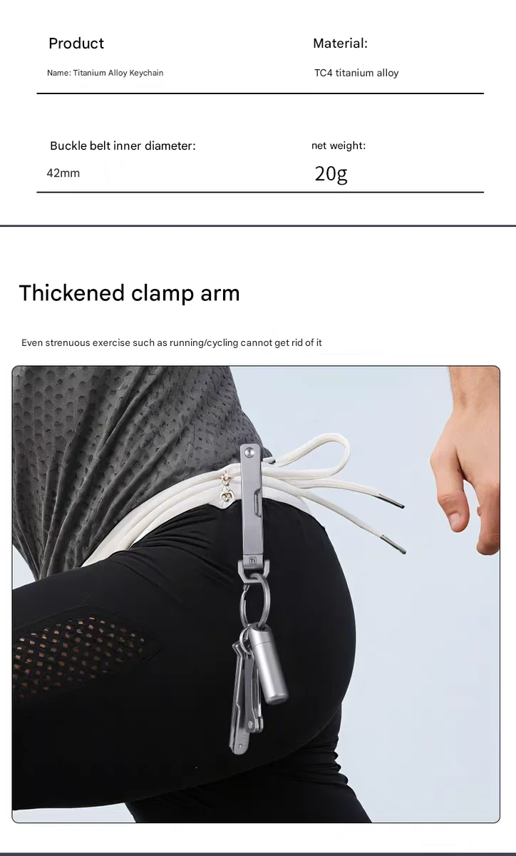 Titanium Alloy Keychain Multifunctional buckle knife Unboxing Device Quick Release Belt buckle To Prevent Accidental Opening