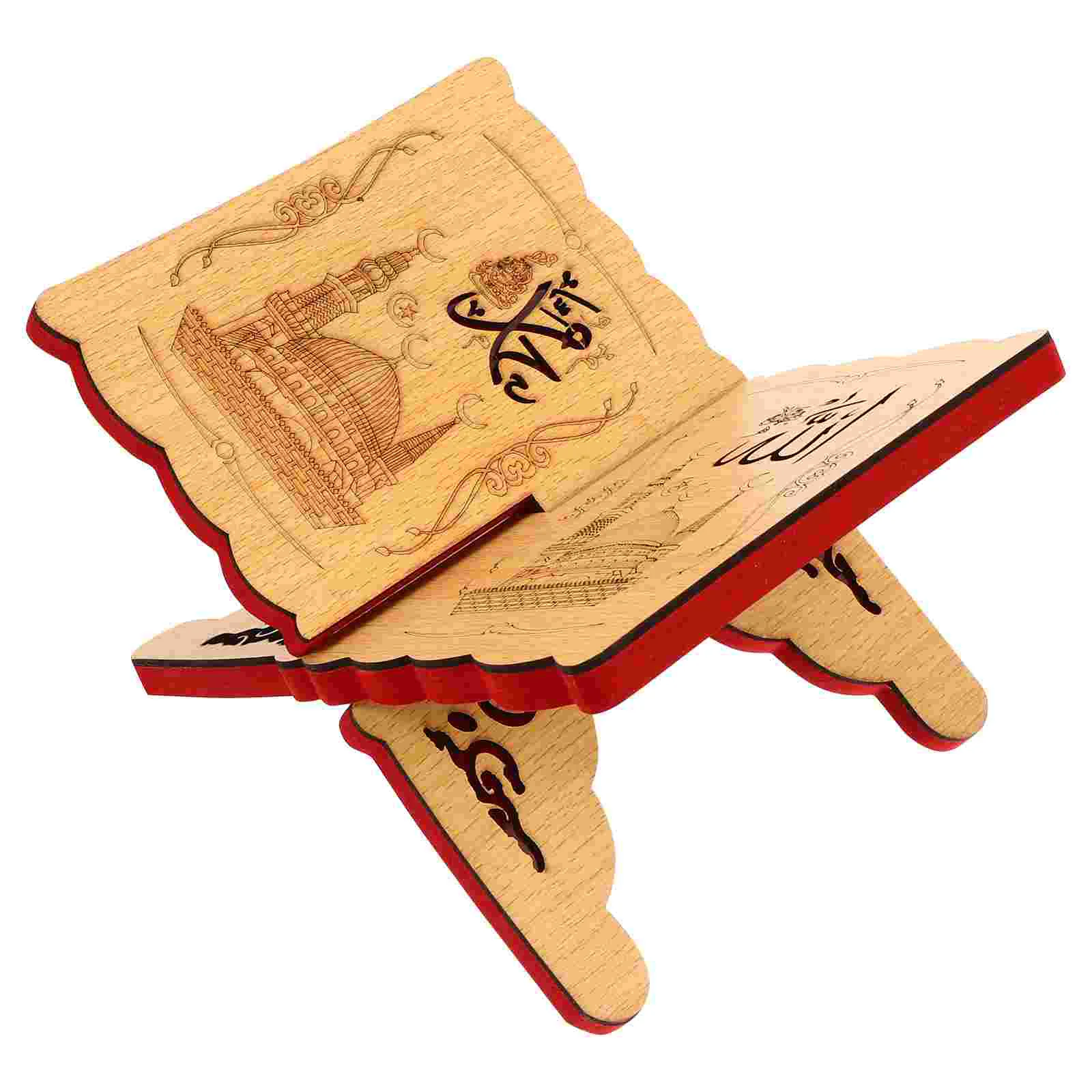 

Kuran Bible Holder Stand Islamic Book Collapsible Bookshelf Desktop Storage Organizer