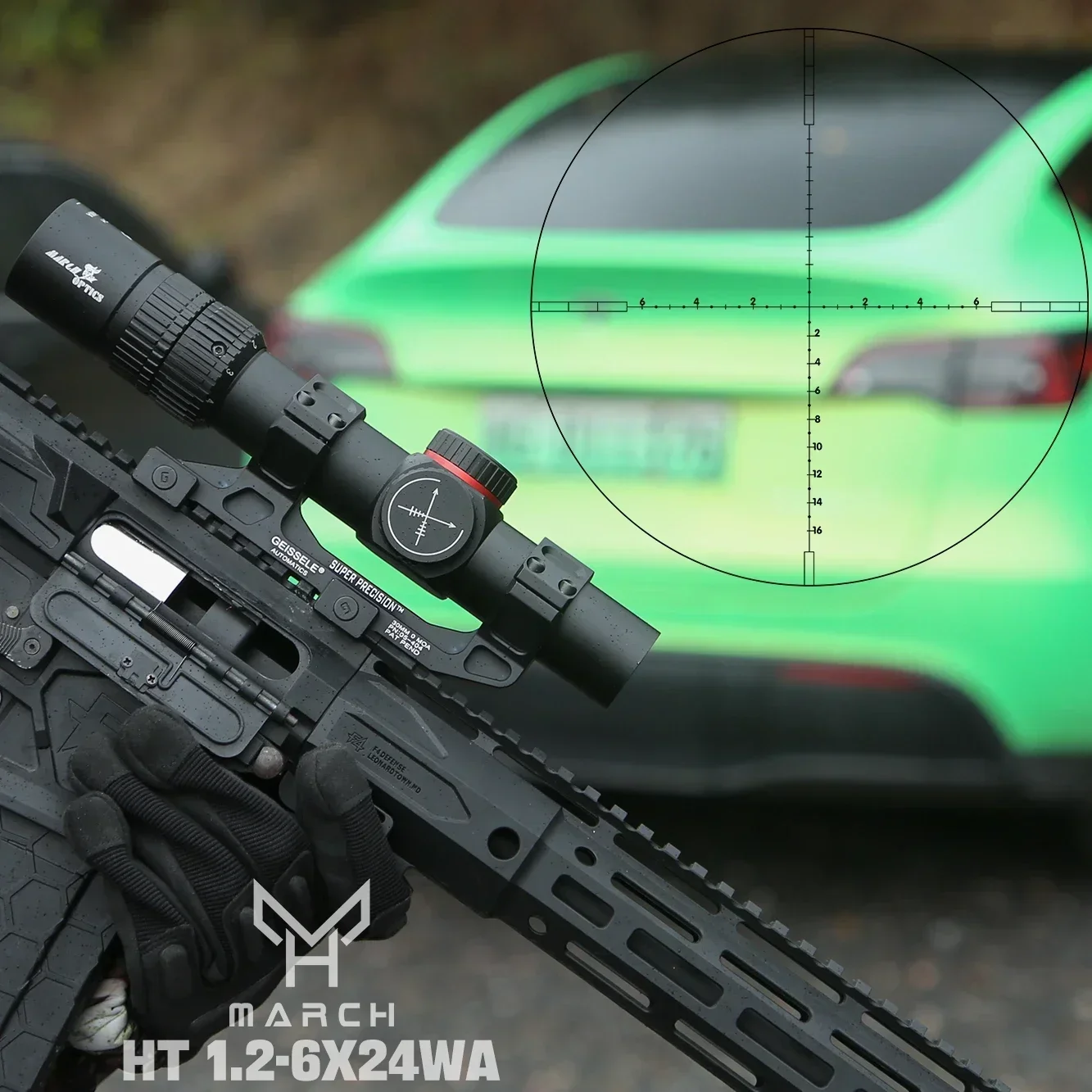 Rifle Scope Sight Wide Angle Hunting HT1.2-6X24WA for Hunting And Shotting Airsoft Air Guns with Mounts airsoft accessories
