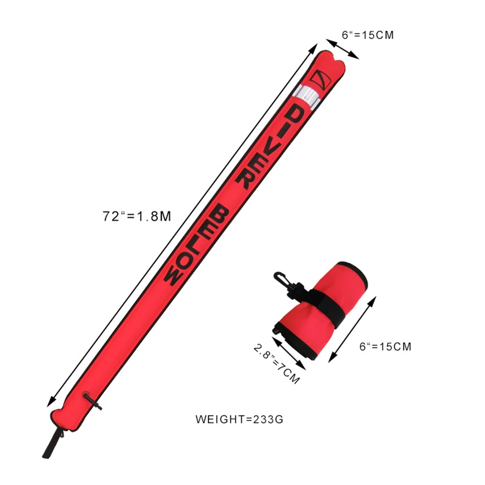 1x Scubas Diving For-Surface Marker Buoys Tube-Diver Inflatable SMB Safety Sausages With Valves Diving Water Sports