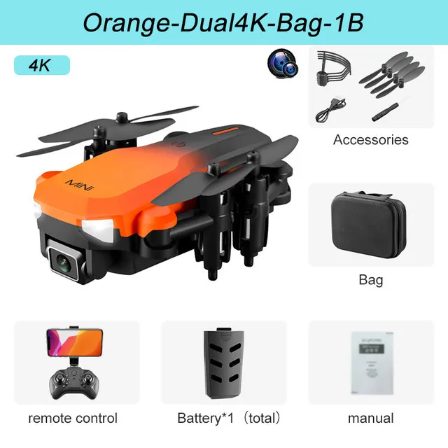 RC Helicopters KK9 Mini Drone 4K HD Dual Camera WIFI FPV Function Altitude Hold With Obstacle Avoidance RC Helicopt Quadcopter Toy toy helicopter RC Helicopters