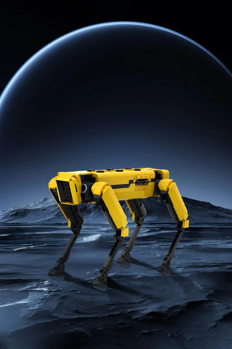 MOC Boston Dynamics Spot Roboter Modell Baustein Alpha Hund Aktivität Roboter Zusammengebaut Ziegel Spielzeug Geschenk für Erwachsene – Detail 10