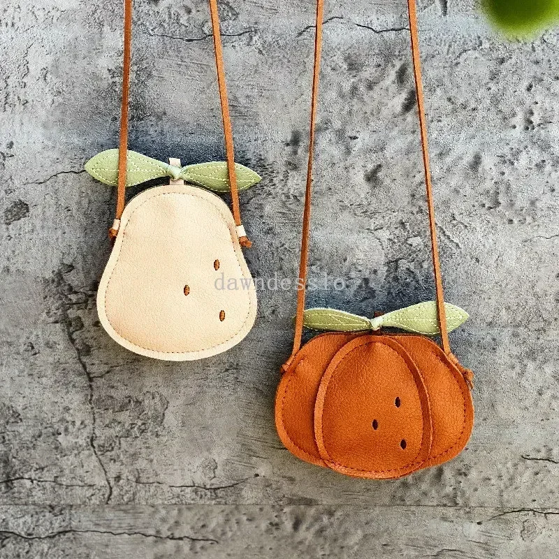 Cartoon Cute Kids Mini Bags for Toddler Girls Pumpkin / Pear / Ladybug Crossbody Bag Kawaii Baby Children's Small Handbags Gift - 3