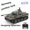 Henglong Large German Leopard Combat Remote Control Heavy Tank Remote Control Tank Vehicle Bb Bullet Infrared Combat System Gift 4
