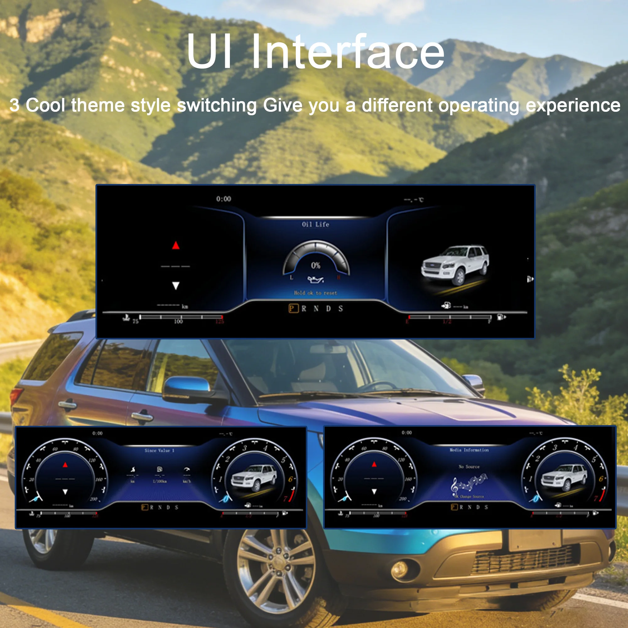 Para Ford Explorer 2011-2016, Panel de Instrumentos Digital, Odómetro, Tacómetro, CarPlay, Cabina Virtual 4