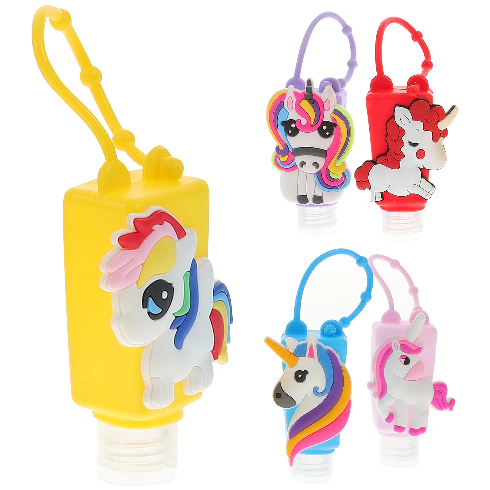 

Squeeze Bottle Keychain Hand Silicone Case Travel Bottles Empty Handwashing Fluid Silica Gel Portable